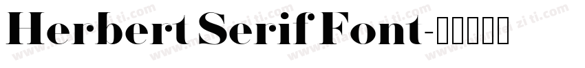 Herbert Serif Font字体转换